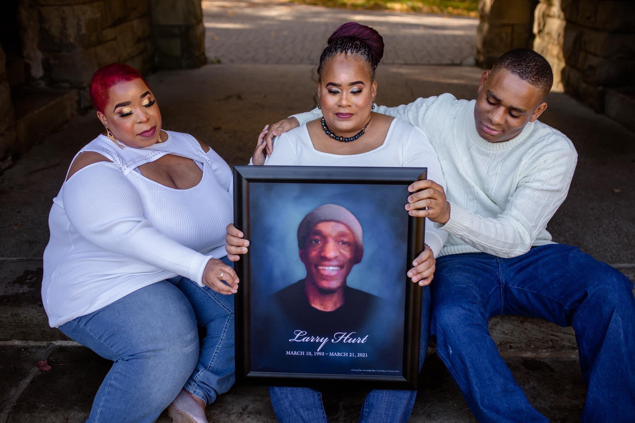 The Hurt family honoring Larry's legacy